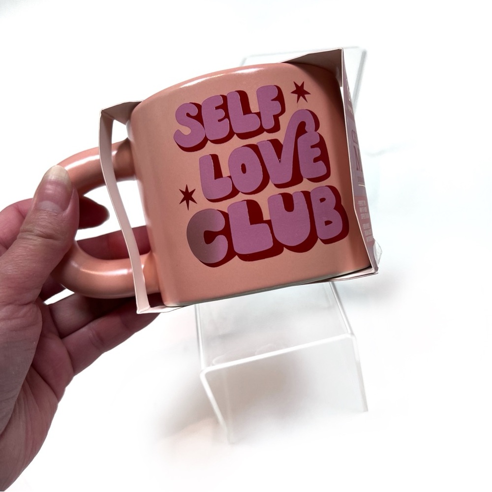 NWT Thyme & Table Self Love Club Ceramic Mug Durable Stoneware